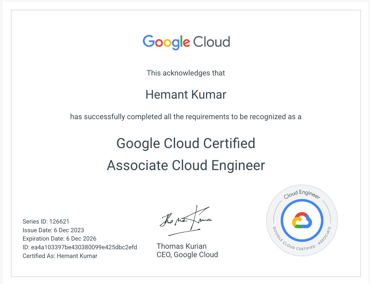 GCP Associate Cloud Engineer